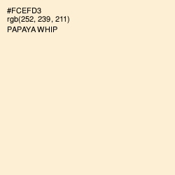 #FCEFD3 - Papaya Whip Color Image